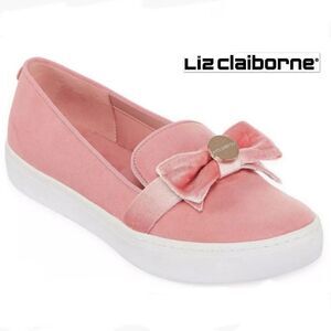 NWT Liz Claiborne Sz 6 & 10 Weaver Slip on Pink Beautiful comfortable Sneakers
